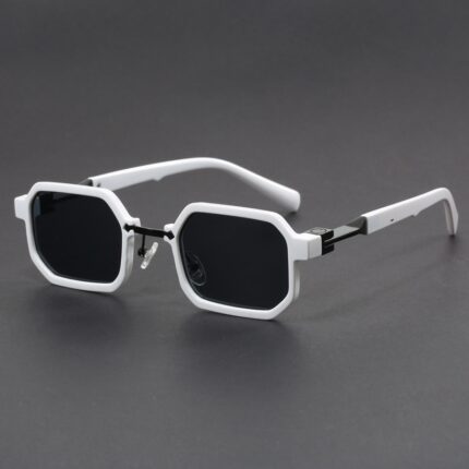 Lunettes de soleil exquises rétro polygonales à la mode pour femmes