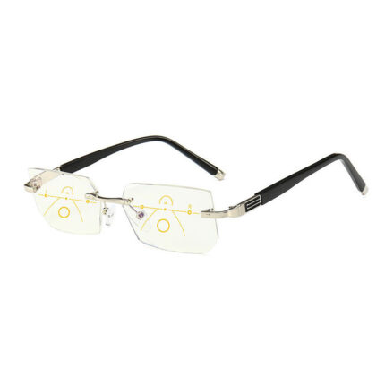 Lunettes presbyopes progressives à bord taillé en diamant et à la mode