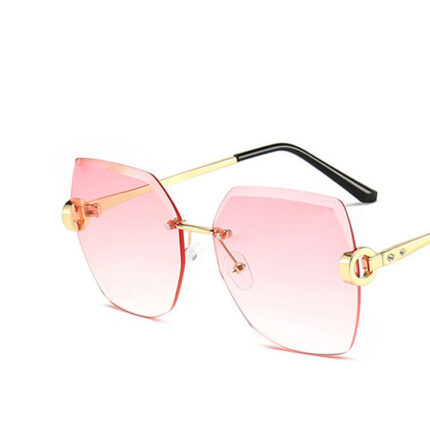 Lunettes de soleil polygonales net rouge tendances et à la mode