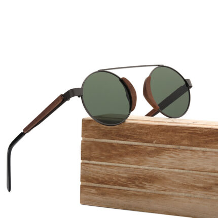 Lunettes de soleil en bambou de style rétro pour hommes et femmes
