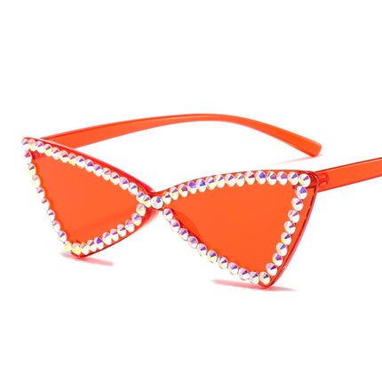 Lunettes de soleil rétro triangle sans monture  à la mode pour femmes