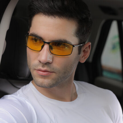 Lunettes de soleil à changement de couleur à la mode pour hommes. Lunettes de conduite nocturne