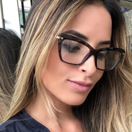 Lunettes en cristal clair vintage à la mode pour femmes