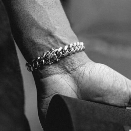 Bracelet en zircon plaqué or tendance et à la mode pour hommes