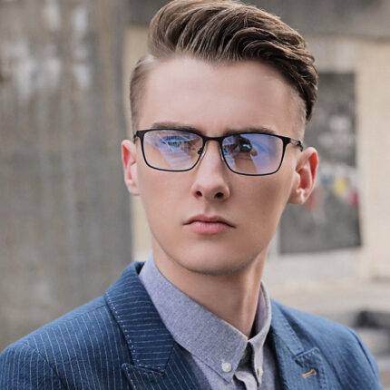 Lunettes anti-lumière bleue en métal