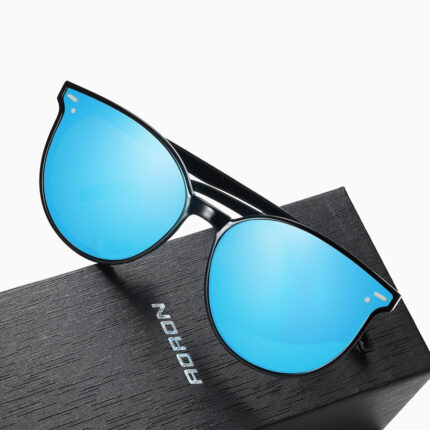 Lunettes de soleil polarisées à monture ronde à la mode