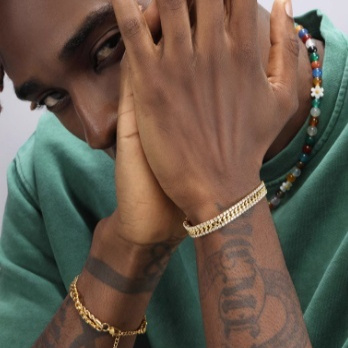 Bracelet élégant en or 14 carats à la mode pour hommes