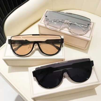 Lunettes d’une pièce rétro personnalisées à la mode pour femmes
