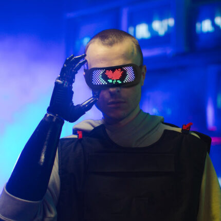 Lunettes lumineuses multicolores à la mode pour hommes et femmes