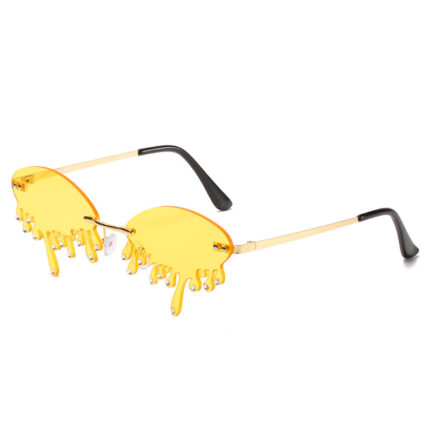 Lunettes de soleil et de personnalité à visière en forme de larme