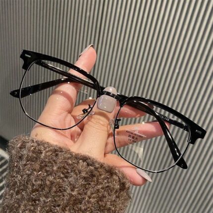 Lunettes de myopie haute définition à grand cadre bloquant la lumière bleue