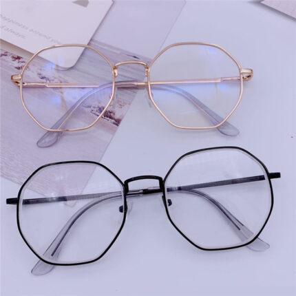 Lunettes octogonales anti-bleu tendances pour femmes