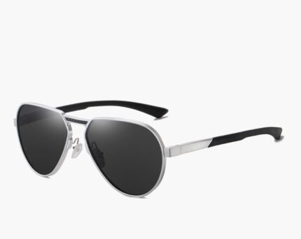 Lunettes en alliage tout aluminium-magnésium. Lunettes polarisées à large monture