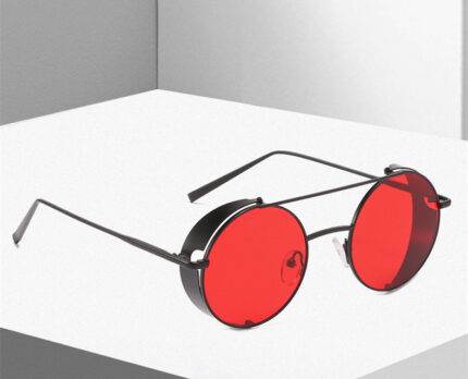 Lunettes de soleil en métal à double faisceaux