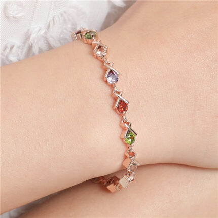 Bracelet au zircon à la mode pour femmes