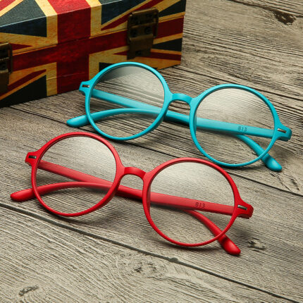 Lunettes de lecture rondes à grand cadre en résine HD