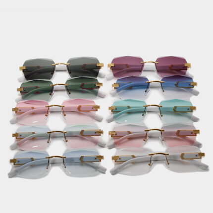 Lunettes de soleil sans cadre à la mode pour hommes