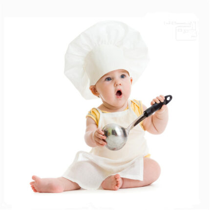 Tablier et chapeau de chef cuisinier à la mode pour enfants
