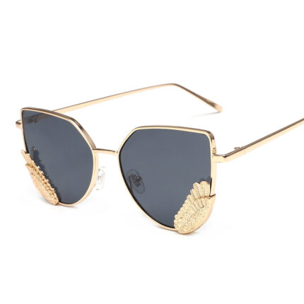 Lunettes de soleil à plumes à mode pour hommes et femmes