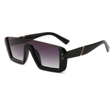 Lunettes de soleil siamoises à grande monture à la mode