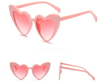 Lunettes de soleil en forme de cœur à la mode pour femmes
